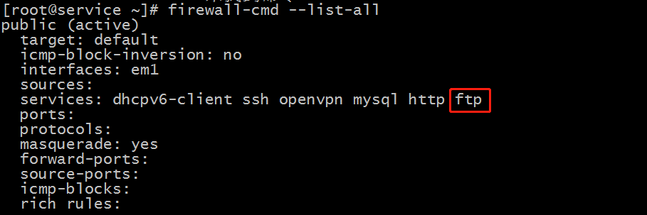 vsftpd防火墙规则1