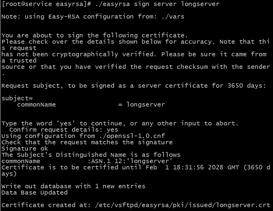 创建服务端crt文件
